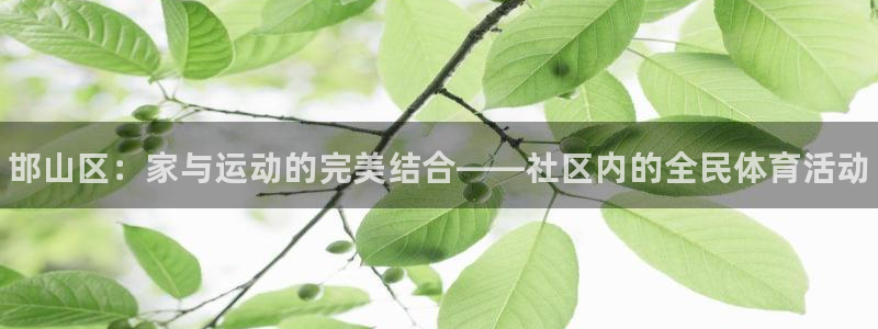 注册JJB竞技宝官方正版app：邯山区：家与运动的完