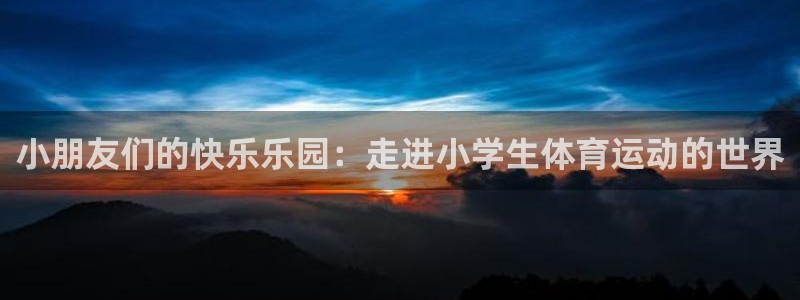 JJB竞技宝官网下载招商：小朋友们的快乐乐园：走进小学生体育